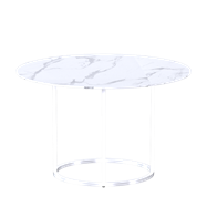 White  Arc Dining Table